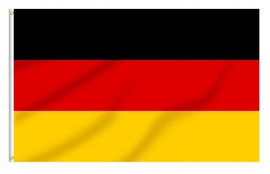 Flaga Niemiec 150 x 240 cm odporna na UV, do wnętrz i na zewnątrz
