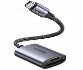 Czytnik kart SD/TF Ugreen CM401 USB C 5Gb/s - szary POWYSTAWOWY