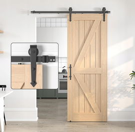 System Drzwi Przesuwanych Barn Door Loft Szyna Czarny Zestaw 122 CM