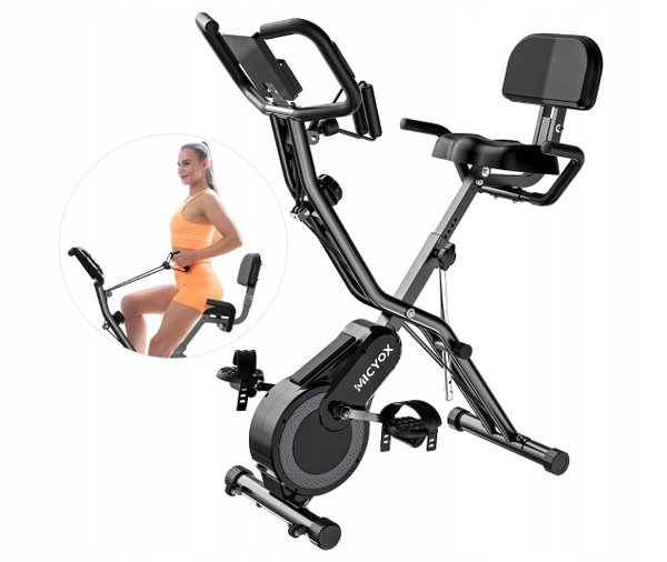 Rower treningowy składany Micyox MX711 z dużym siedziskiem