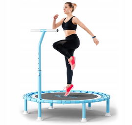 Składana mini trampolina, obciążenie 204 kg trampolina FitinOne POWYSTAWOWY