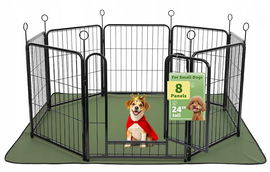 Kojec dla psa Lekesky Indoor, 8-panelowy kojec 60 cm POWYSTAWOWY