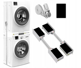 NIUXX Uniwersalny zestaw nakładek, uchwyt łączący pralkę i suszarkę 45-64cm