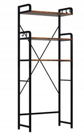 3-poziomowa półka do łazienki z 5 haczykami oszczędzający miejsce do pralni