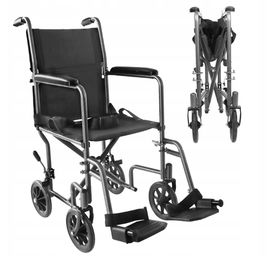 PEPE Mobility Lekki składany wózek inwalidzki (wąskie siedzisko 38 cm)