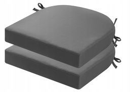 Poduszki na krzesła ogrodowe, zestaw 2 szt. 40 x 40 cm, antracyt