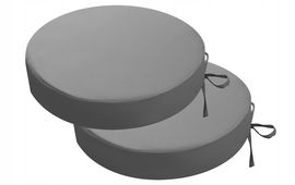 Okrągłe poduszki na krzesło na zewnątrz, wodoodporne 35 x 35 cm 2 szt