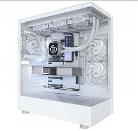 MUSETEX Obudowa ATX PC Pre-install 3 wentylatory biała BEZ RGB