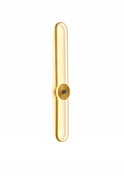 GEADI LED kinkiet z regulacją jasności z pilotem, 16W złota lampa 115 cm