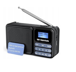 PRZENOŚNE RADIO DAB FM Z BLUETOOTH TF AUX ZASILANE BATERYJNIE POWYSTAWOWY