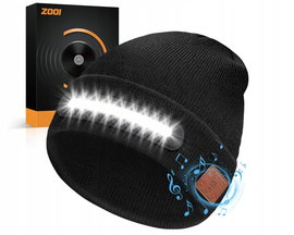 ZOOI dla mężczyzn czapka beanie z Bluetooth i światłem