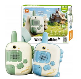 WALKIE TALKIE DLA DZIECI DINOZAURY NA BATERIE DWUKIERUNKOWE USZKODZONY