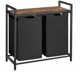 Kosz na pranie brudny na bieliznę, taca z 2 torbami VASAGLE BLH201B01V2