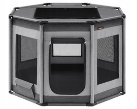 Wybieg dla zwierząt z tkaniny Oxford XL 112 x 112 x 76cm Feandrea PDC006G01