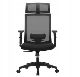 Fotel biurowy, płócienny, ergonomiczne siedzisko SONGMICS OBN55BK