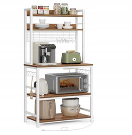 Regał kuchenny, stojący z gniazdkami 40 x 80 x 170 cm VASAGLE KKS025W41EU