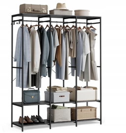 Szafa na ubrania, wieszak z drążkiem 40 x 141 x 180 cm SONGMICS RGR005B56