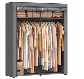 Przenośna szafa z drążkiem 140 x 43 x 174 cm Songmics RYG02GY