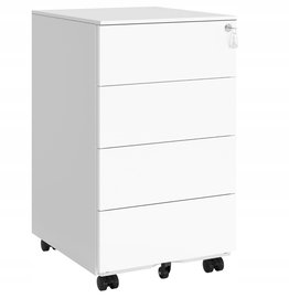 Szafka na kółkach, metalowa, do drukarki 45 x 39 x 69 cm SONGMICS OFC064W14