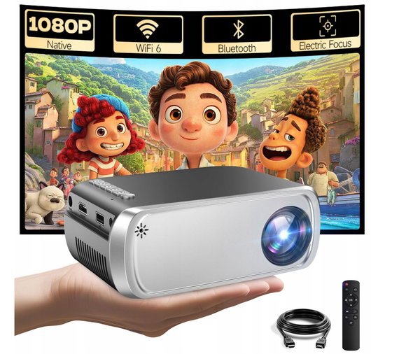 Projektor Filmowy Mini Obsluguje 1080p Kompatybilny Z iOS Android Laptop