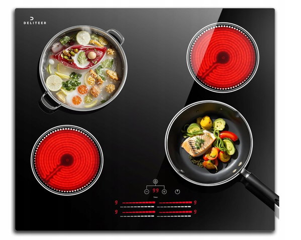Płyta ceramiczna 4-palnikowa, 60 cm, 6000 W USZKODZONY/UŻYWANY