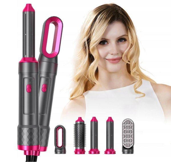 Lanboo do stylizacji włosów, 5 w 1, z automatyczną lokówką, suszarka