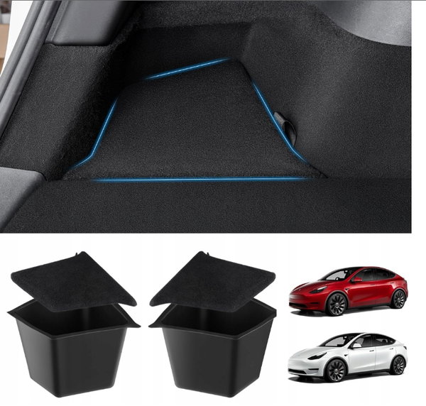 Organizer do bagażnika Tesla Model Y, 2 sztuki, kieszenie boczne 2022-2023