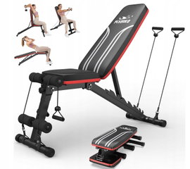 FLYBIRD Ławka Treningowa Składana 318kg Regulacja 8+3 Domowa POWYSTAWOWY