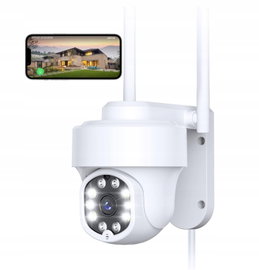 NETVUE Kamera zewnętrzna WiFi Nadzoru, Kamera FHD Widok 360°