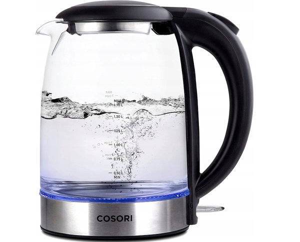 Cosori Czajnik Elektryczny, Czarny, 1,7L USZKODZONY