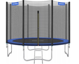 Trampolina ogrodowa Ø 305 cm okrągła z siatką i drabinką SONGMICS STR10FT