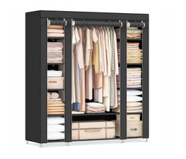 Szafa na ubrania, z drążkiem do sypialni 150 x 45 x 175 cm SONGMICS LSF03H