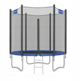 Okrągła trampolina z siatką zabezpieczającą drabinką SONGMICS STR061Q01