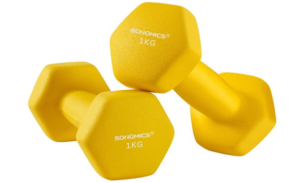 Hantle sześciokątne, powlekane neoprenem 2x 1 kg SONGMICS SYL62YL