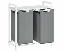 Kosz na brudną bieliznę 2 x 46 l, 73 x 33 x 72 cm VASAGLE BLH201W11