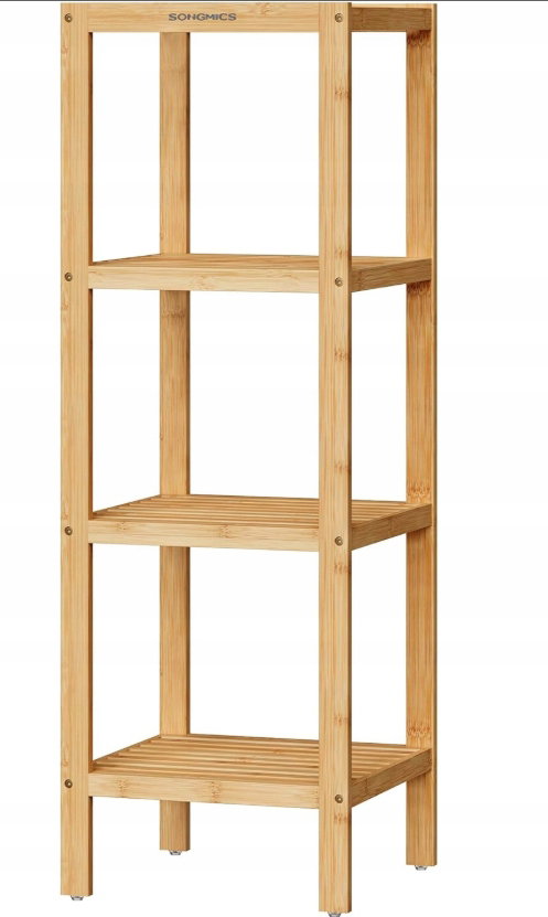 Regał łazienkowy kuchenny na buty z 4 poziomami 33x33x98cm SONGMICS BCB54Y