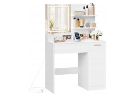 Toaletka, szafka łazienkowa 80 x 132 x 40cm VASAGLE RDT138W01 USZKODZONY
