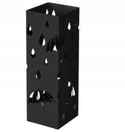 Stojak na parasole z metalu, kwadratowy 15,5 x 15,5 x 49 cm SONGMICS LUC49B