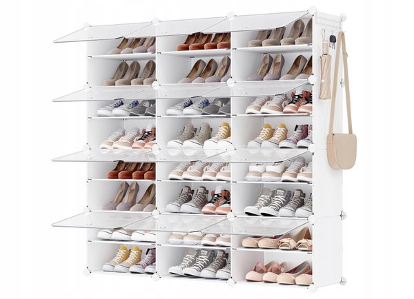 Szafka na buty z blokadą, plastikowa 30 x 40 x 30 cm SONGMICS LPC040WH01