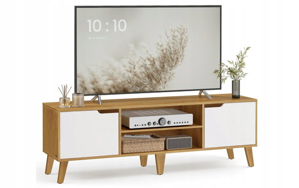 Stojak pod TV, z regulowaną półką, do 65 cali, dł 147 cm VASAGLE LTV556Y01