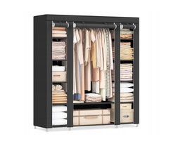 Szafa na ubrania, z drążkiem do sypialni 150 x 45 x 175 cm SONGMICS LSF03H