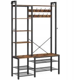 Wieszak na ubrania z schowkiem na buty 140x120x190 cm VASAGLE HSR426KD01