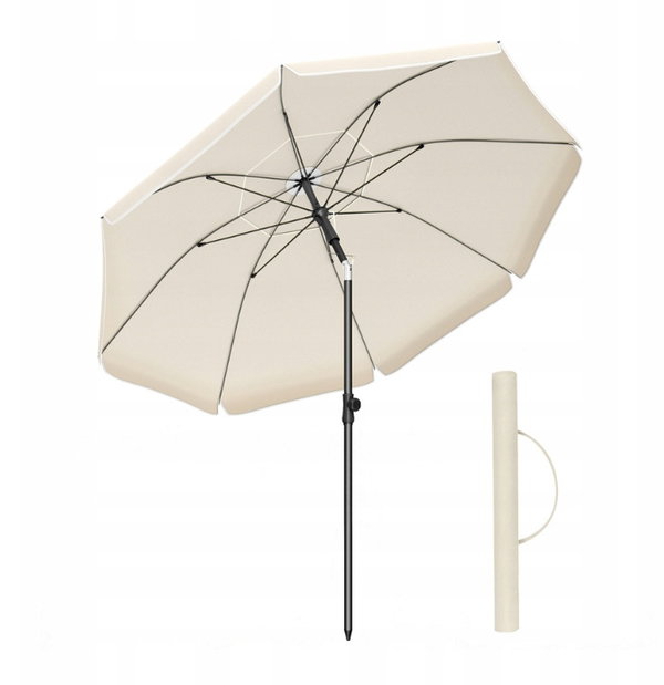 Parasol plażowy 180 cm beżowy Songmics GPU062LZ01 POWYSTAWOWY