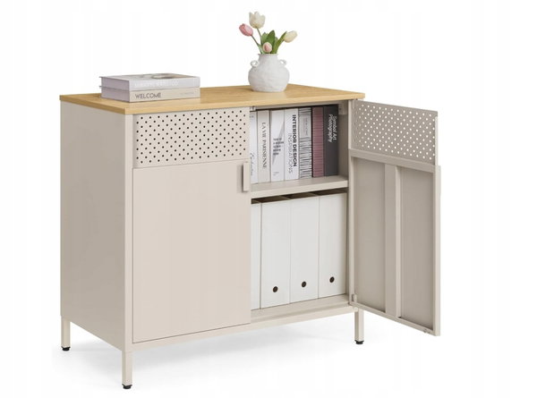 Szafka do przechowywania, kredens, metal 40 x 80 x 76 cm SONGMICS LSC102L01