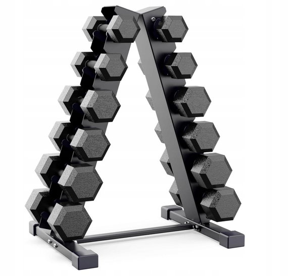JX FITNESS Stojak na hantle fitness, stojak na hantle typu A, 6-poziomowy