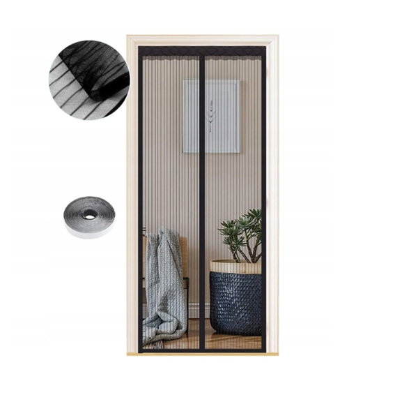 MOSKITIERA MAGNETYCZNA DO DRZWI NA BALKON MAGNES SZCZELNA ZASŁONA 90x200 cm