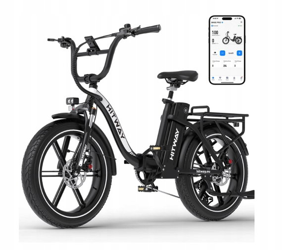 HITWAY BK6SPRO - Składany elektryczny rower terenowy z oponami 20-calowymi