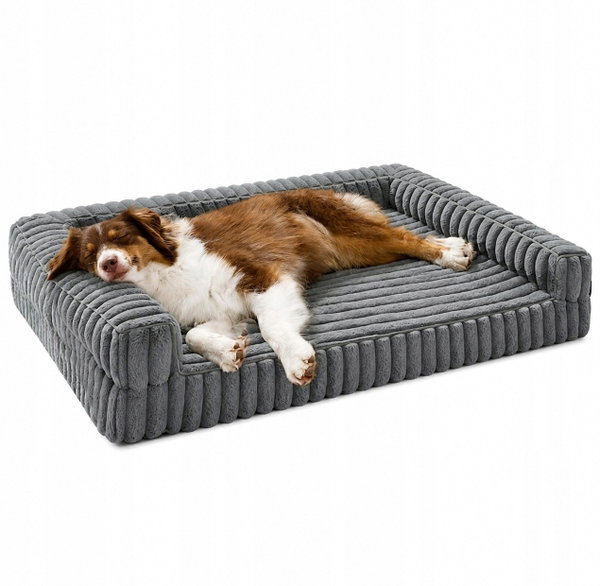Legowisko ortopedyczne dla psa Bedsure 89 x 64 x 18 cm szare