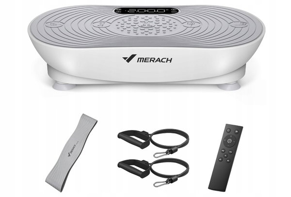 MERACH Płyta Wibracyjna, Głośnik Bluetooth, Trening Ciała Platforma