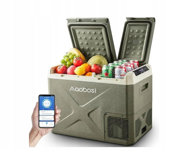 AAOBOSI XS55 chłodziarka samochodowa 32 l, kompresor sterowanie APP 12/24V